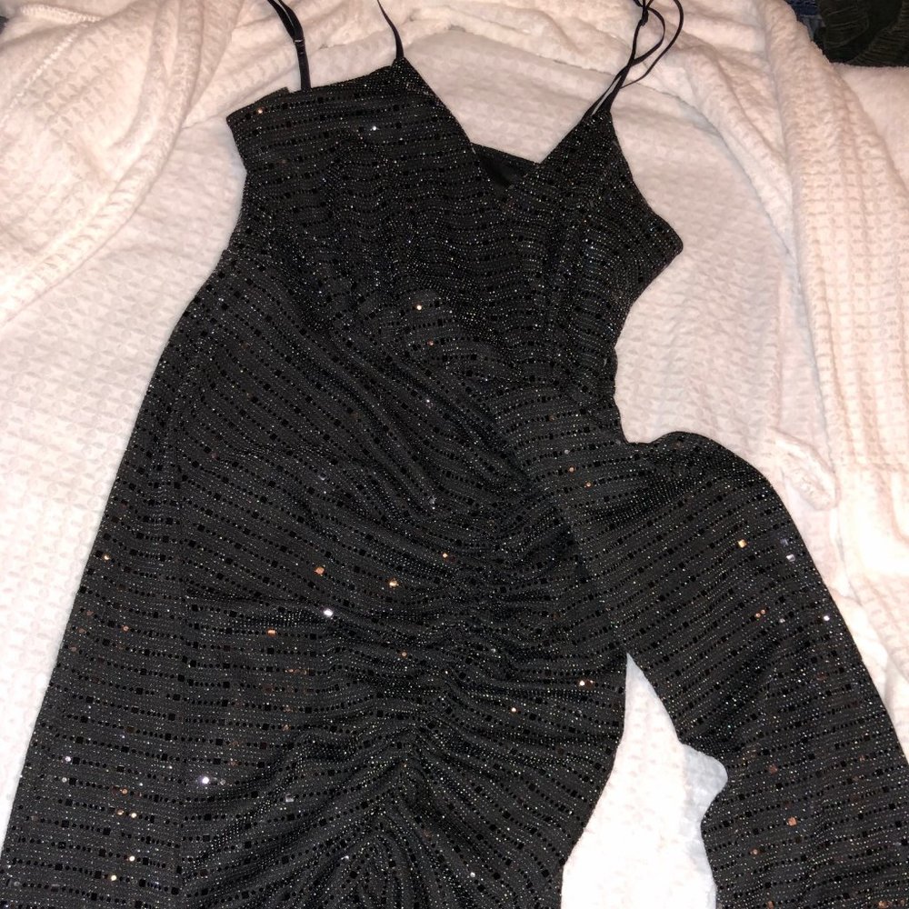 Black Sequined Dress